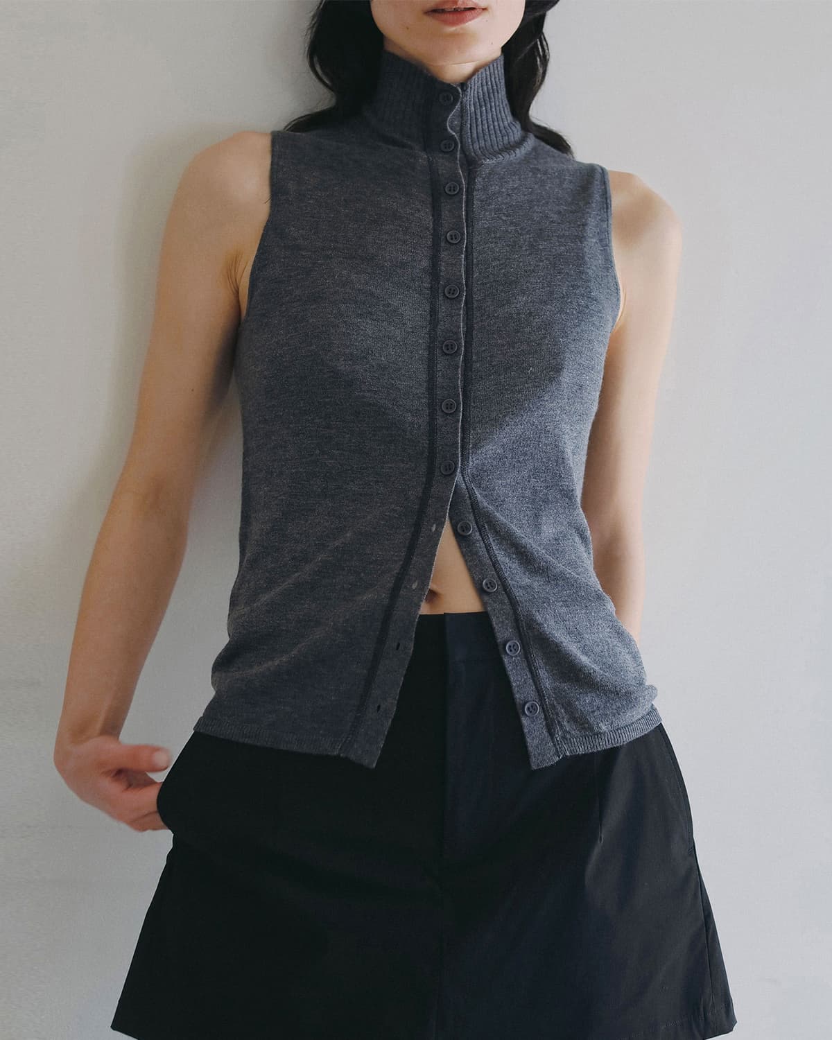 anuke(アンヌーク)レイヤード ハイネック ニット Layered Highneck Knit 62620512