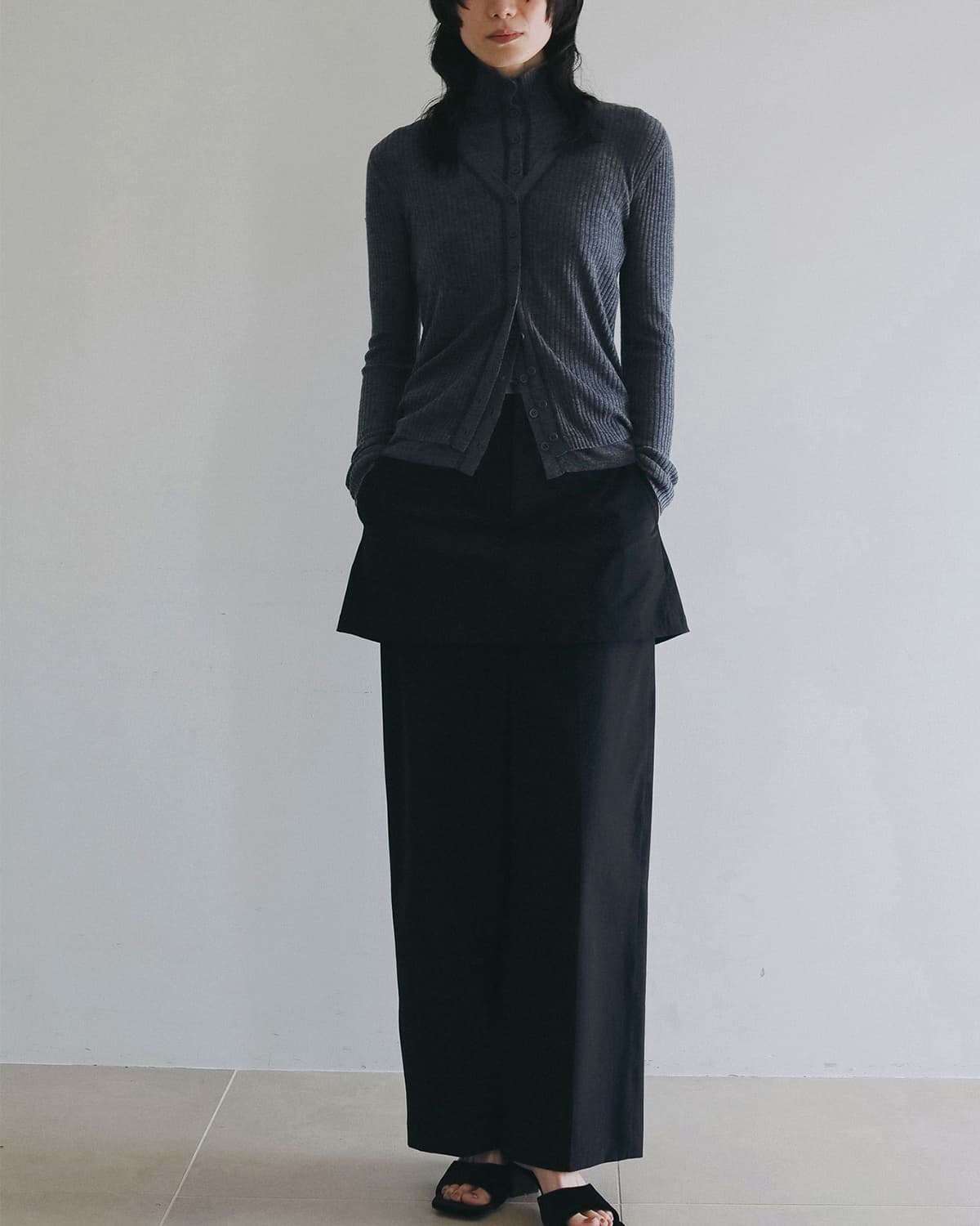 anuke(アンヌーク)レイヤード ハイネック ニット Layered Highneck Knit 62620512