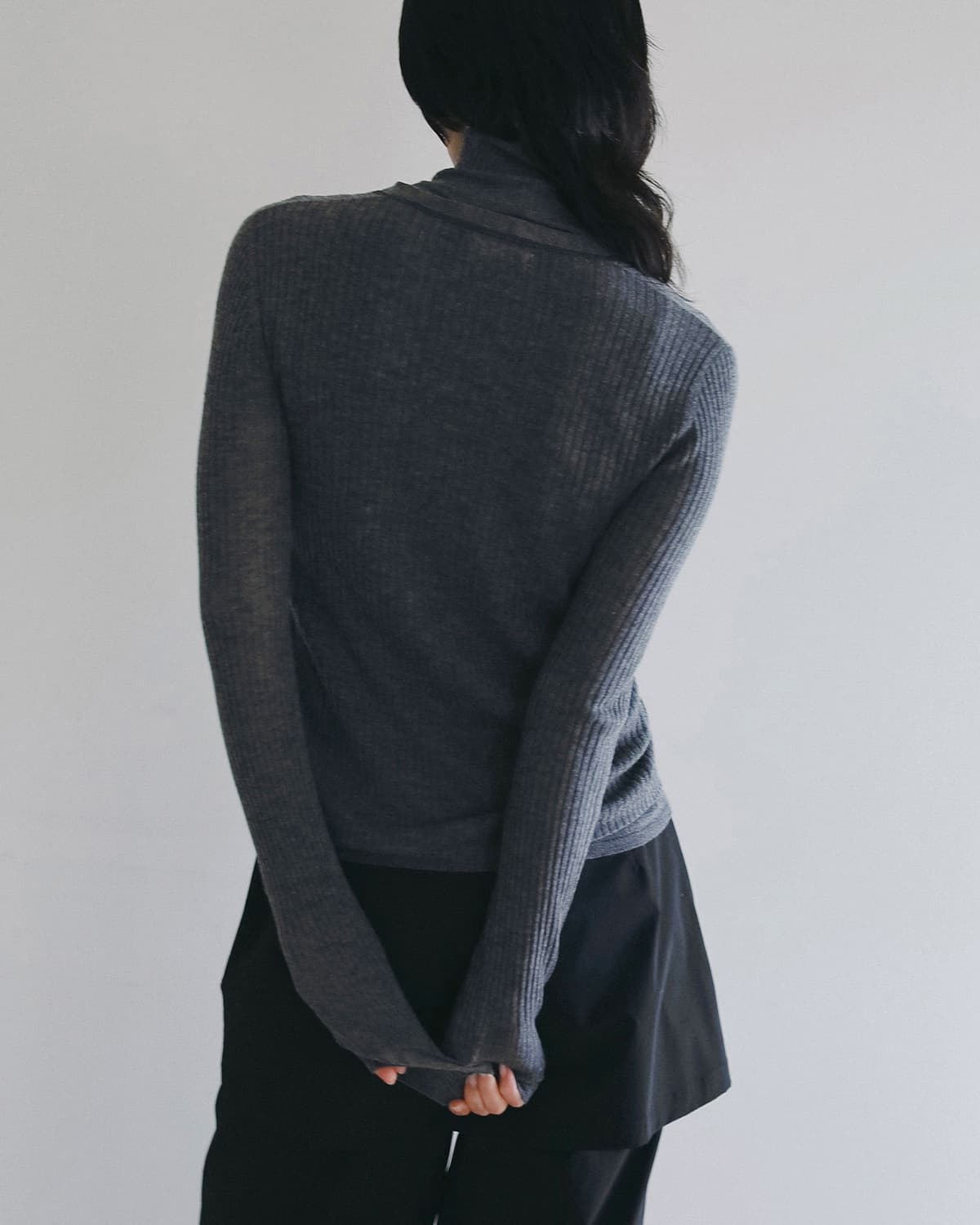 anuke(アンヌーク)レイヤード ハイネック ニット Layered Highneck Knit 62620512