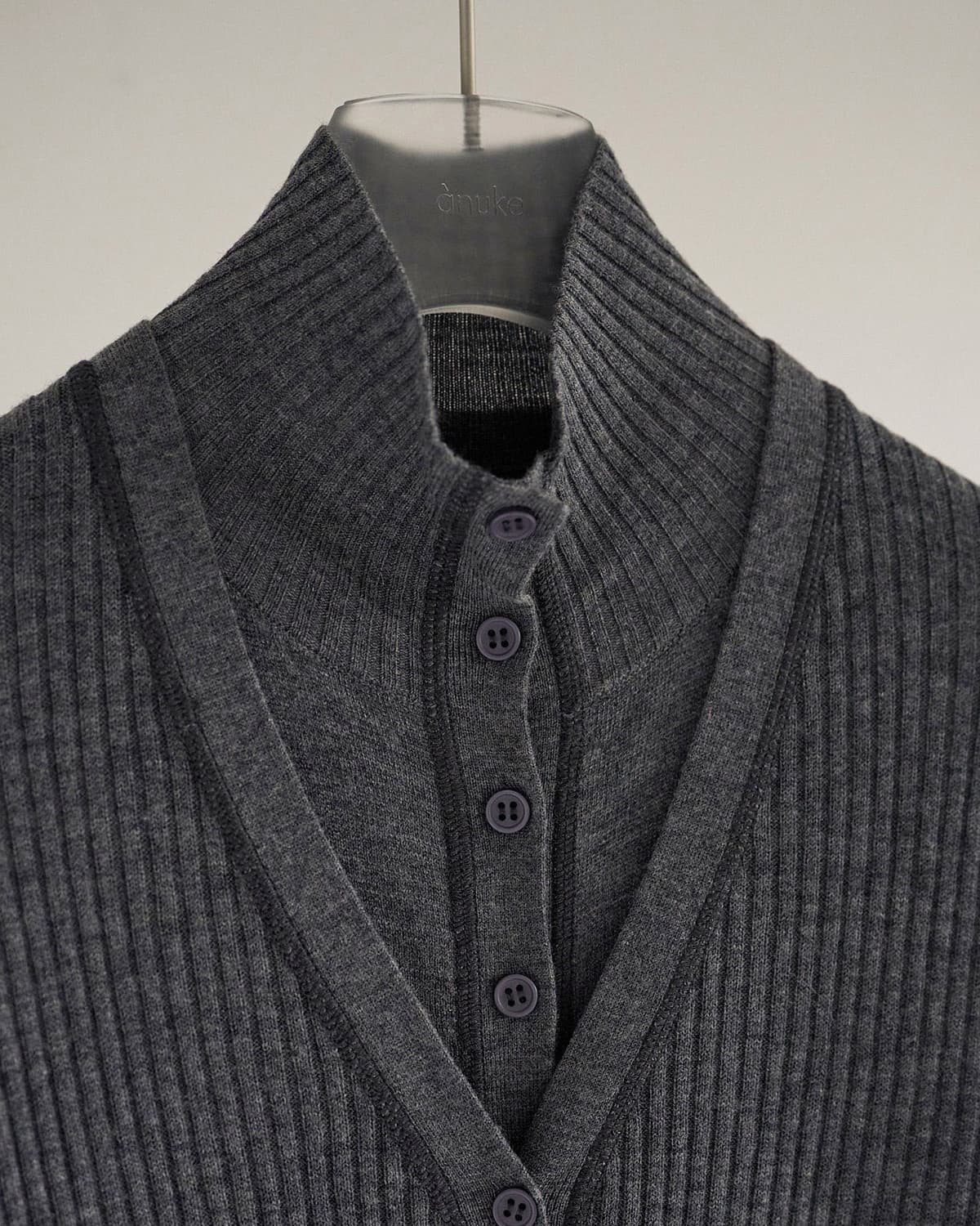 anuke(アンヌーク)レイヤード ハイネック ニット Layered Highneck Knit 62620512