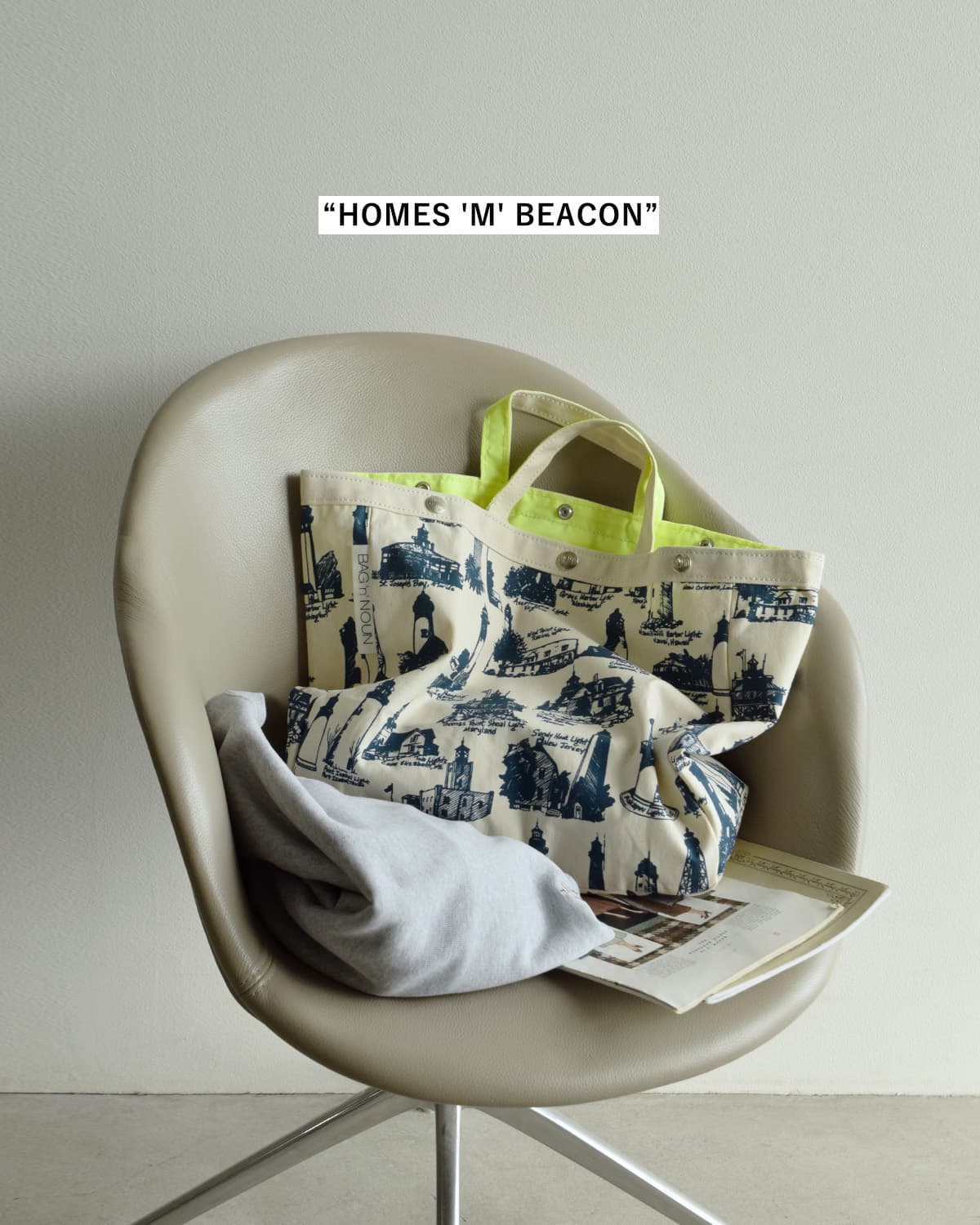 BAG’n’NOUN灯台柄 帆布トートバッグ Mサイズ HOMES BEACON 70021099
