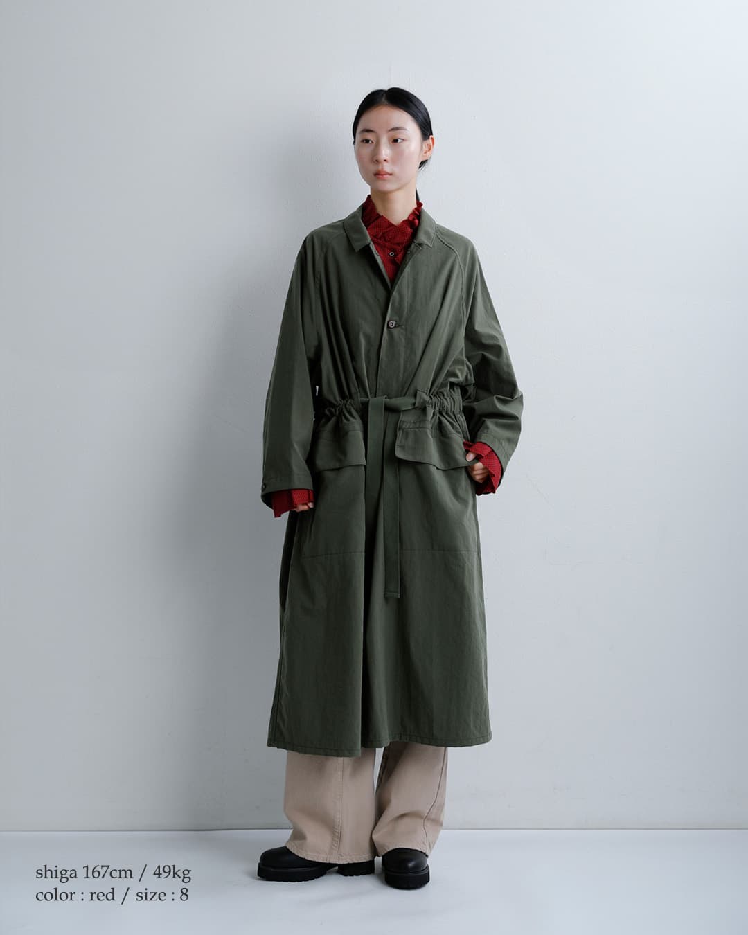 NIGEL CABOURN(ナイジェルケーボン)ウール ギャザーカラー ブラウス 8053-08-10101