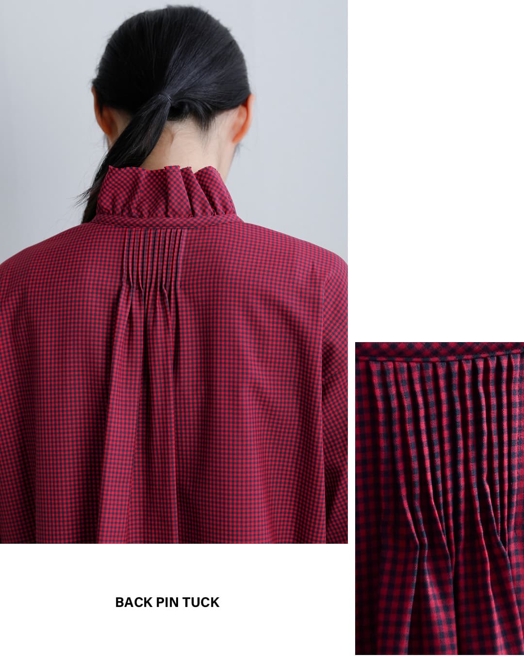 NIGEL CABOURN(ナイジェルケーボン)ウール ギャザーカラー ブラウス 8053-08-10101