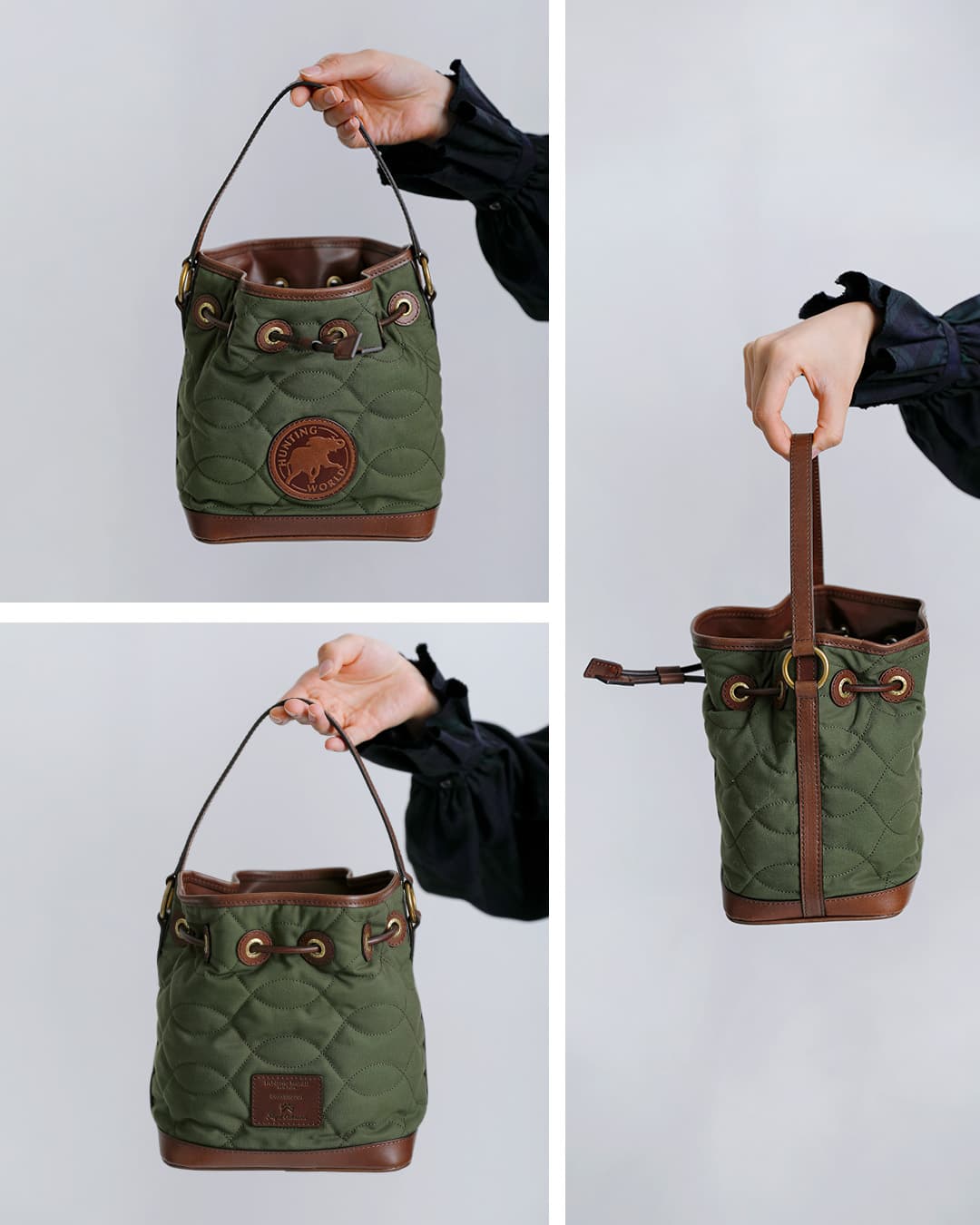 NIGEL CABOURNベンタイル コットン ミニドローストリングバッグ 8053-12-61002