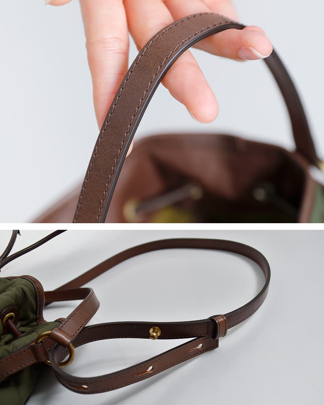NIGEL CABOURNベンタイル コットン ミニドローストリングバッグ 8053-12-61002