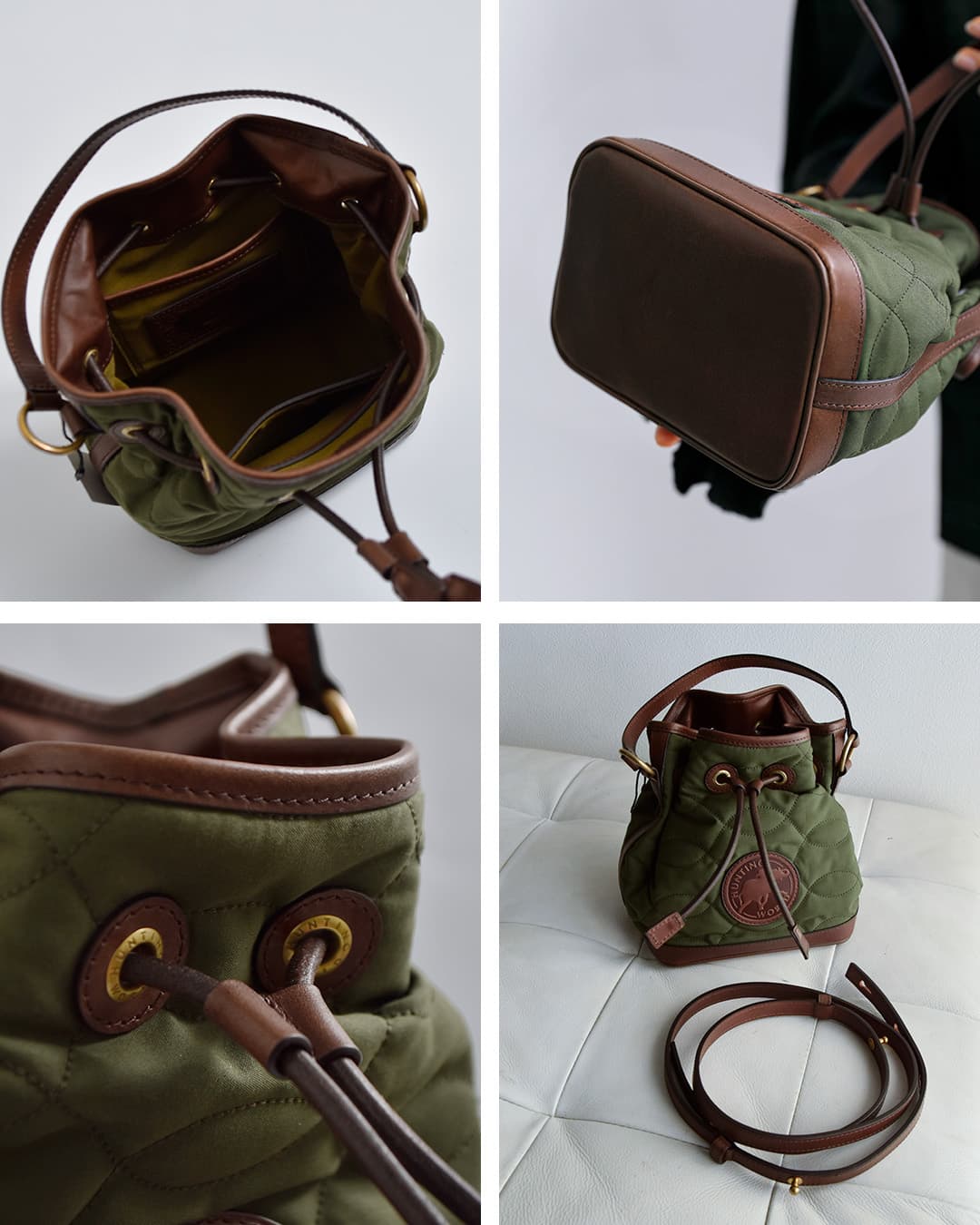 NIGEL CABOURNベンタイル コットン ミニドローストリングバッグ 8053-12-61002