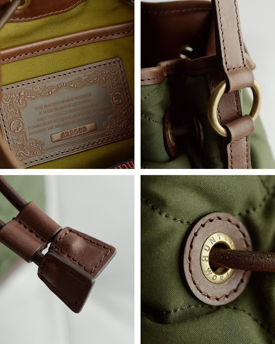 NIGEL CABOURNベンタイル コットン ミニドローストリングバッグ 8053-12-61002