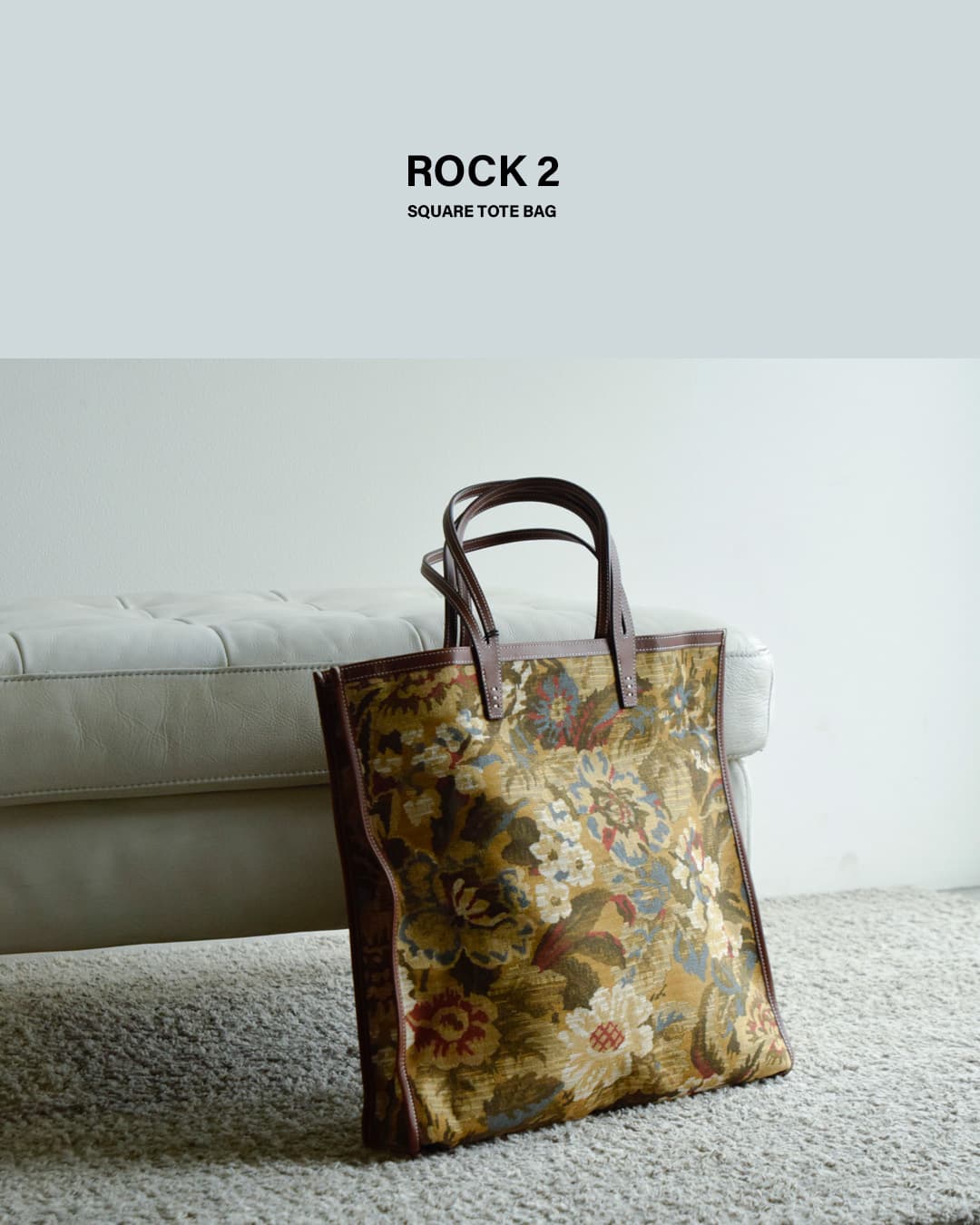 A VACATION(ア ヴァケーション)カーフレザーハンドル トートバッグ ROCK2 82-a133