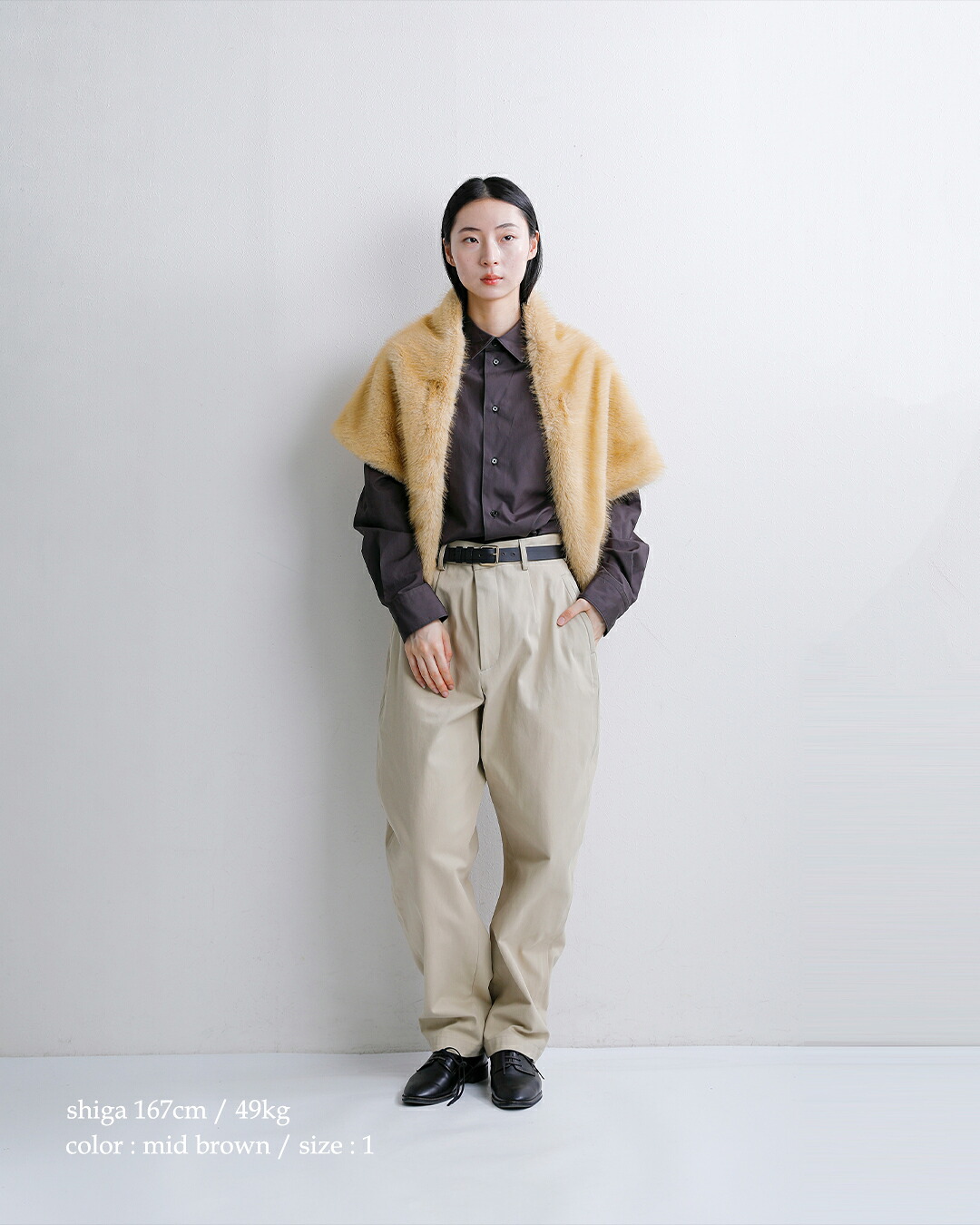 LOEFF(ロエフ)コットンブロードレギュラーカラーシャツ8811-250-0010