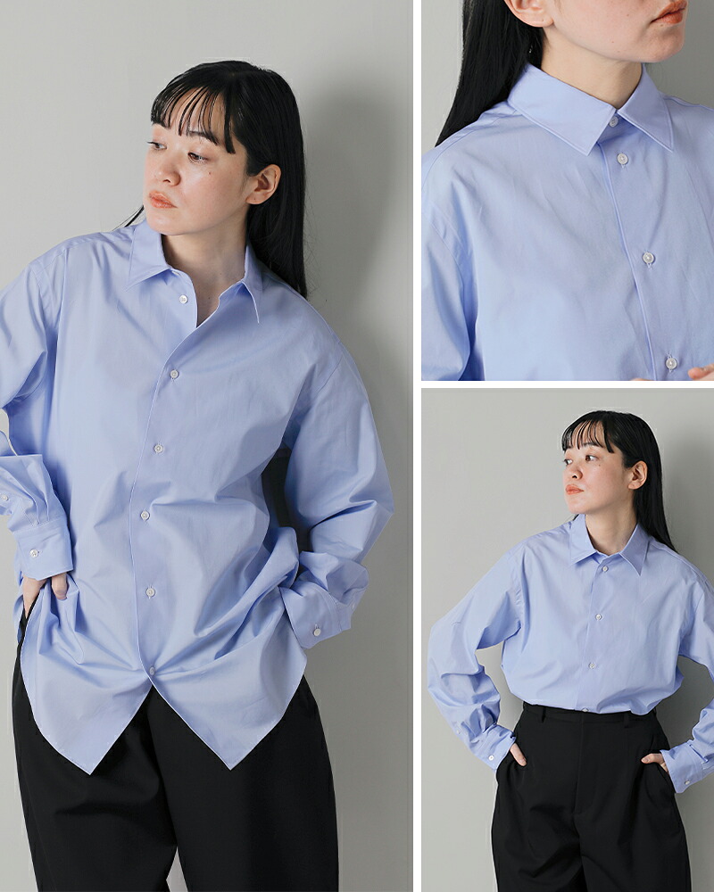 LOEFF(ロエフ)コットンブロードレギュラーカラーシャツ8811-250-0010