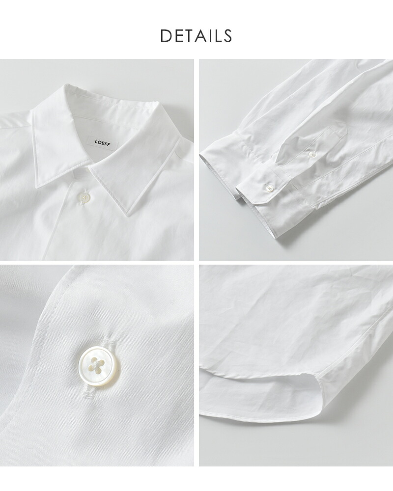 LOEFF(ロエフ)コットンブロードレギュラーカラーシャツ8811-250-0010