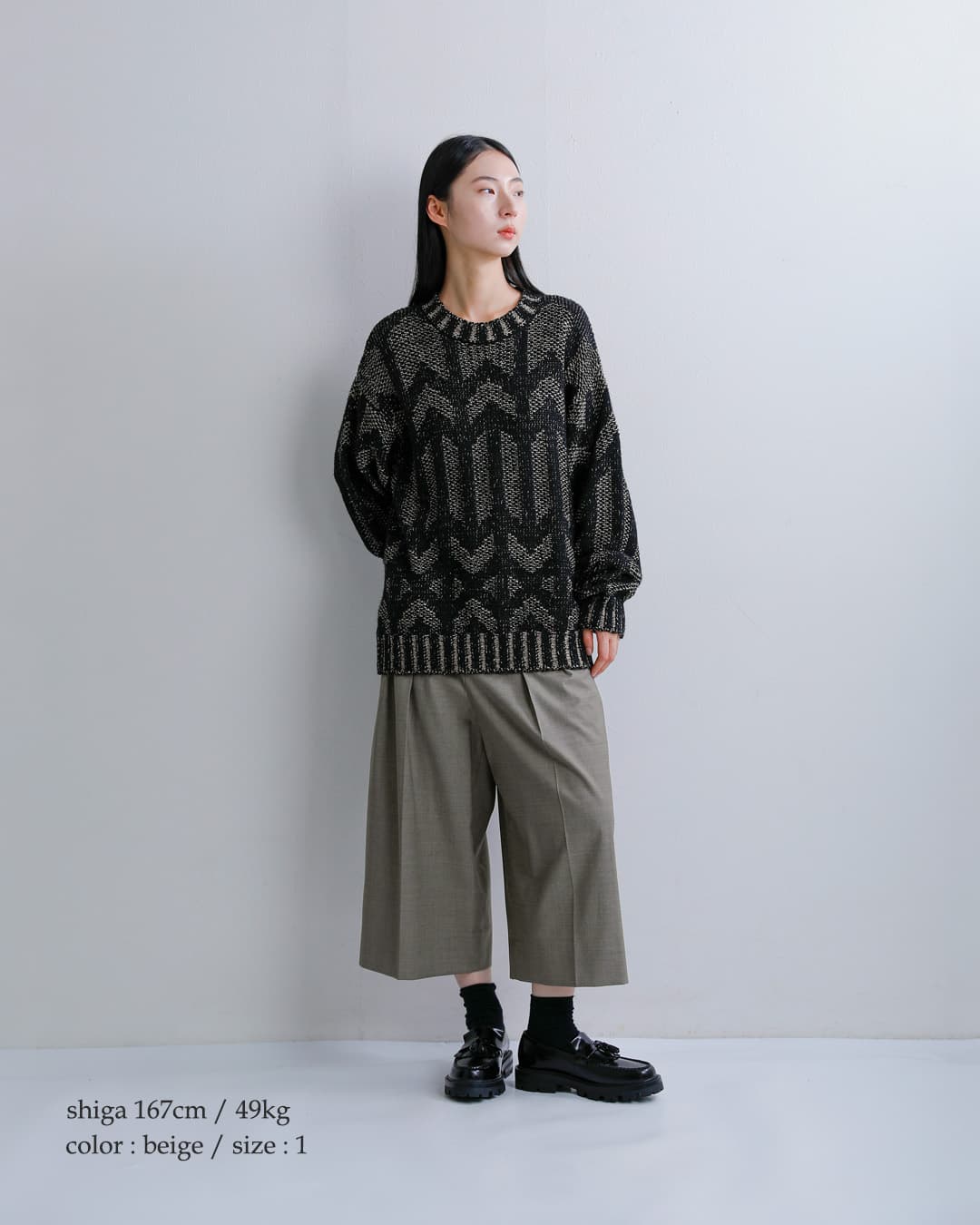LOEFF(ロエフ)ウールポプリン ガウチョパンツ 8814-2-000027