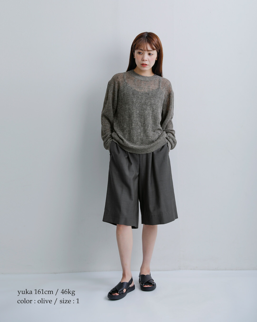 LOEFF(ロエフ)ウールトロ キュロットパンツ 8819-2-000001