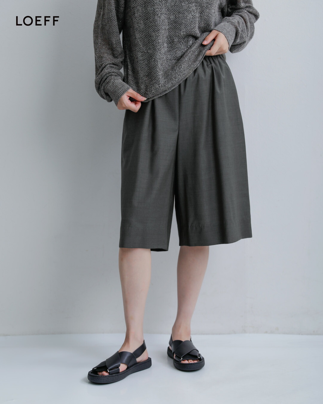40%OFF】LOEFF ロエフ ウールトロ キュロットパンツ 8819-2-000001