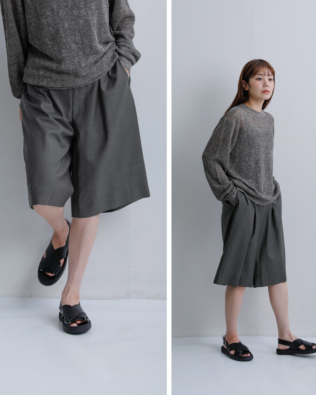 LOEFF(ロエフ)ウールトロ キュロットパンツ 8819-2-000001