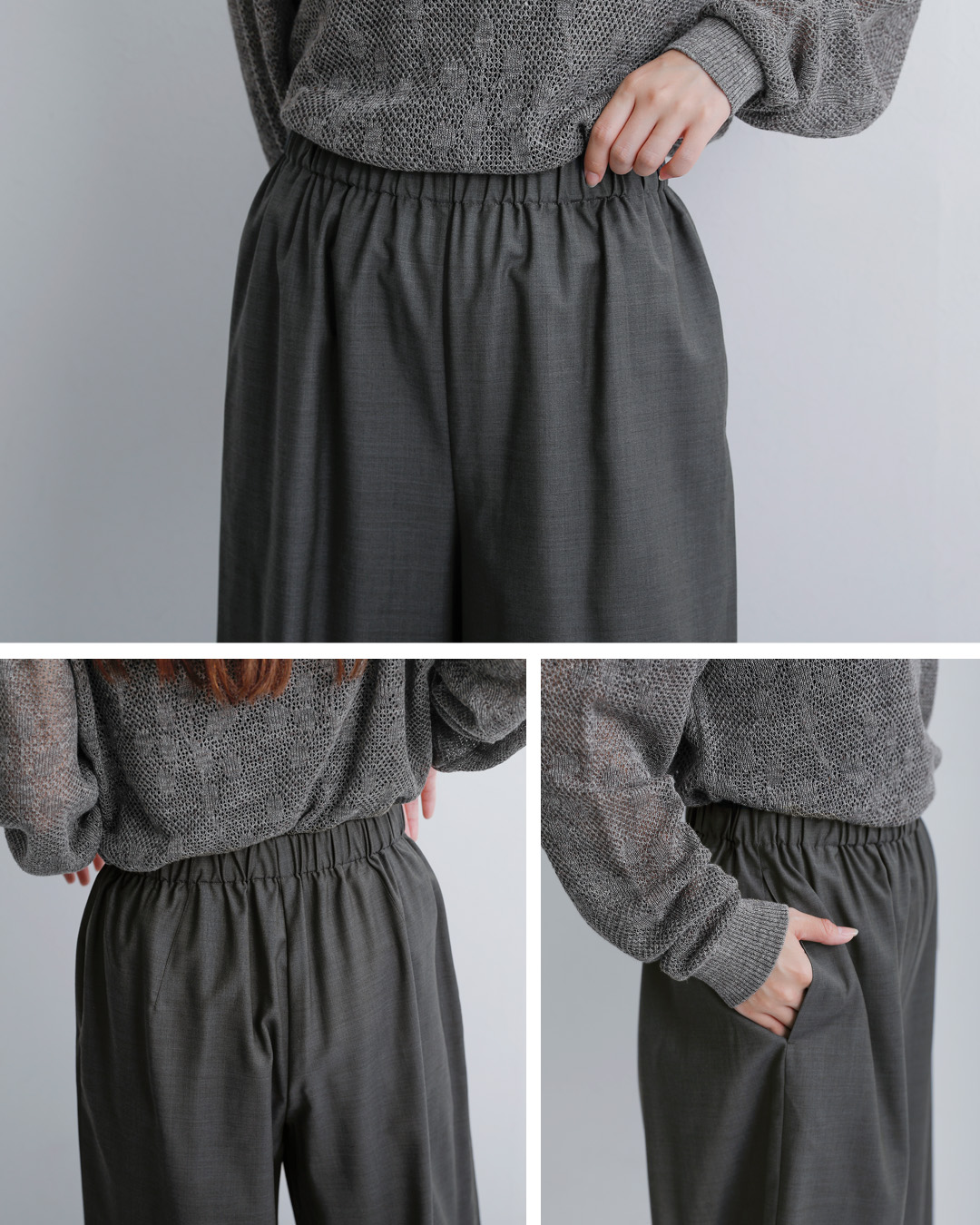 LOEFF(ロエフ)ウールトロ キュロットパンツ 8819-2-000001