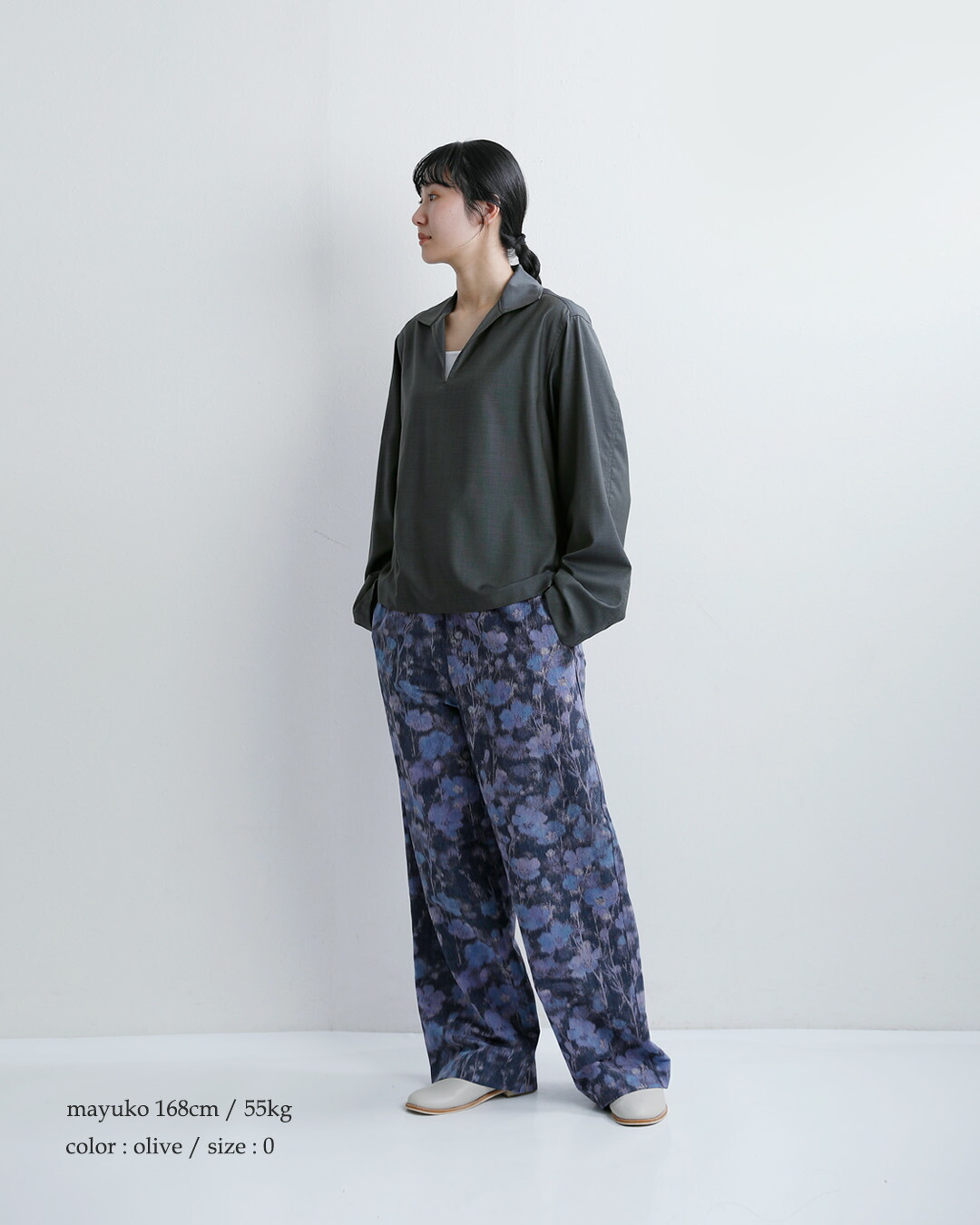 LOEFF(ロエフ)ウールトロ スキッパーシャツ 8881-2-000004