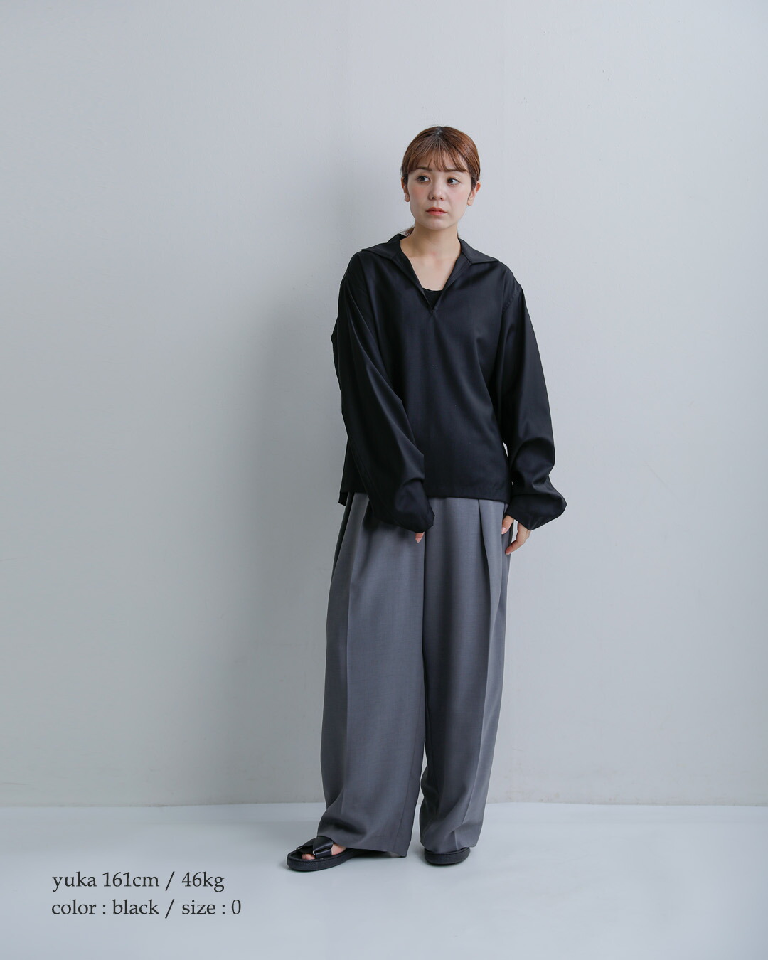 セール【30%OFF】LOEFF ロエフ ウールトロ スキッパーシャツ 8881-2