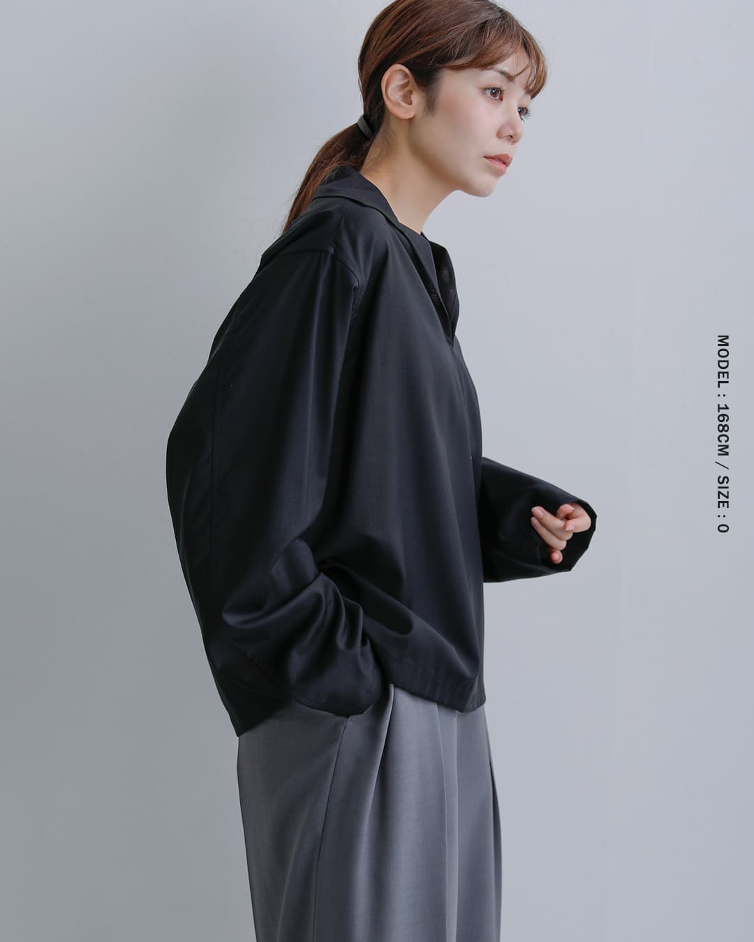 LOEFF(ロエフ)ウールトロ スキッパーシャツ 8881-2-000004