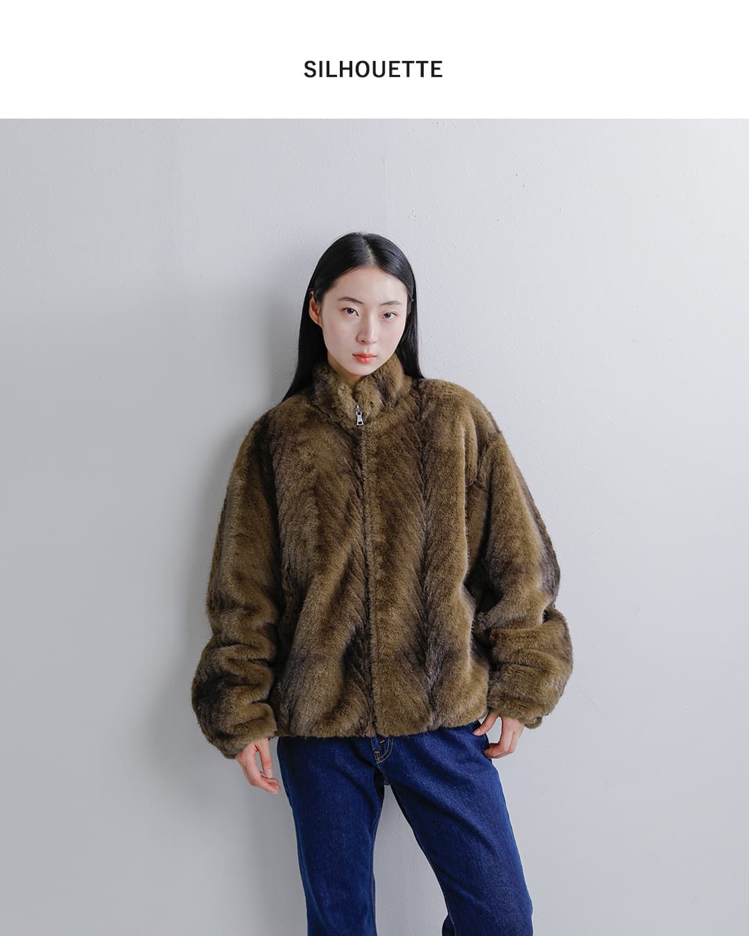 LOEFF(ロエフ)エコスムースファー リバーシブル ジップブルゾン 8886-2-000005