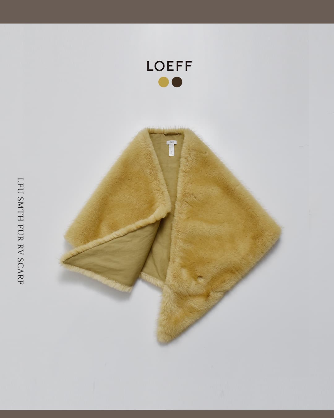 LOEFF(ロエフ)エコスムースファー リバーシブル トライアングルストール 8889-2-000000