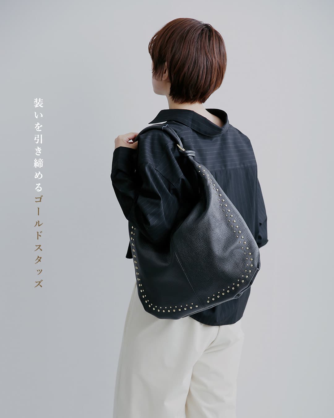 MARLON(マーロン)ドラーロレザー スタッズ トートバッグ 96-mar-bs6103