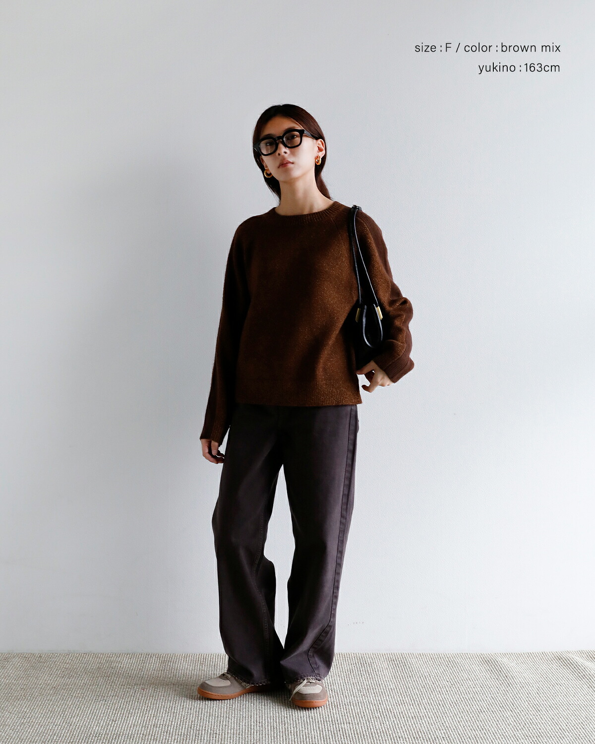 ANNUAL(アニュアル)ウールカシミヤ 配色スリーブ ニット セーター Fusion Knit Pullover a1213-317po09  秋冬