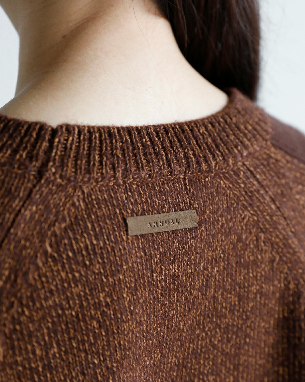 ANNUAL(アニュアル)ウールカシミヤ 配色スリーブ ニット セーター Fusion Knit Pullover a1213-317po09  秋冬