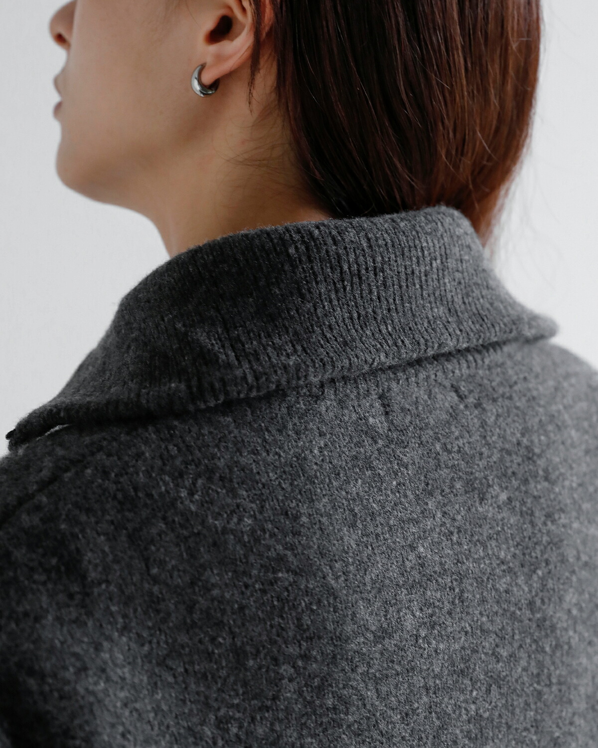 ANNUAL(アニュアル)ウールカシミア ハーフジップ ニット プルオーバー Half Zip Short Pullover a1213-317po10  秋冬
