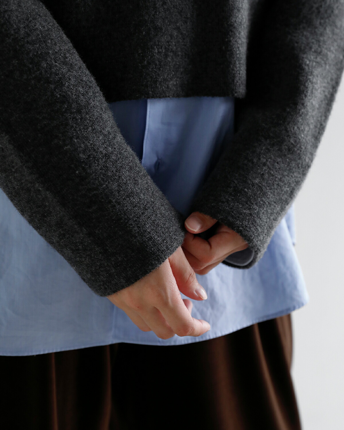 ANNUAL(アニュアル)ウールカシミア ハーフジップ ニット プルオーバー Half Zip Short Pullover a1213-317po10  秋冬