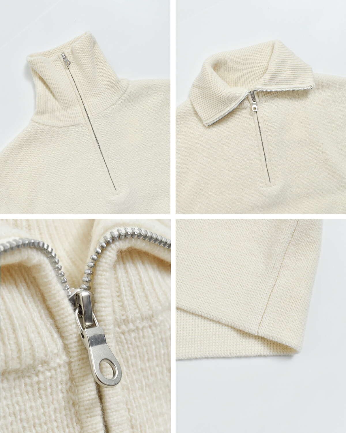ANNUAL(アニュアル)ウールカシミア ハーフジップ ニット プルオーバー Half Zip Short Pullover a1213-317po10  秋冬