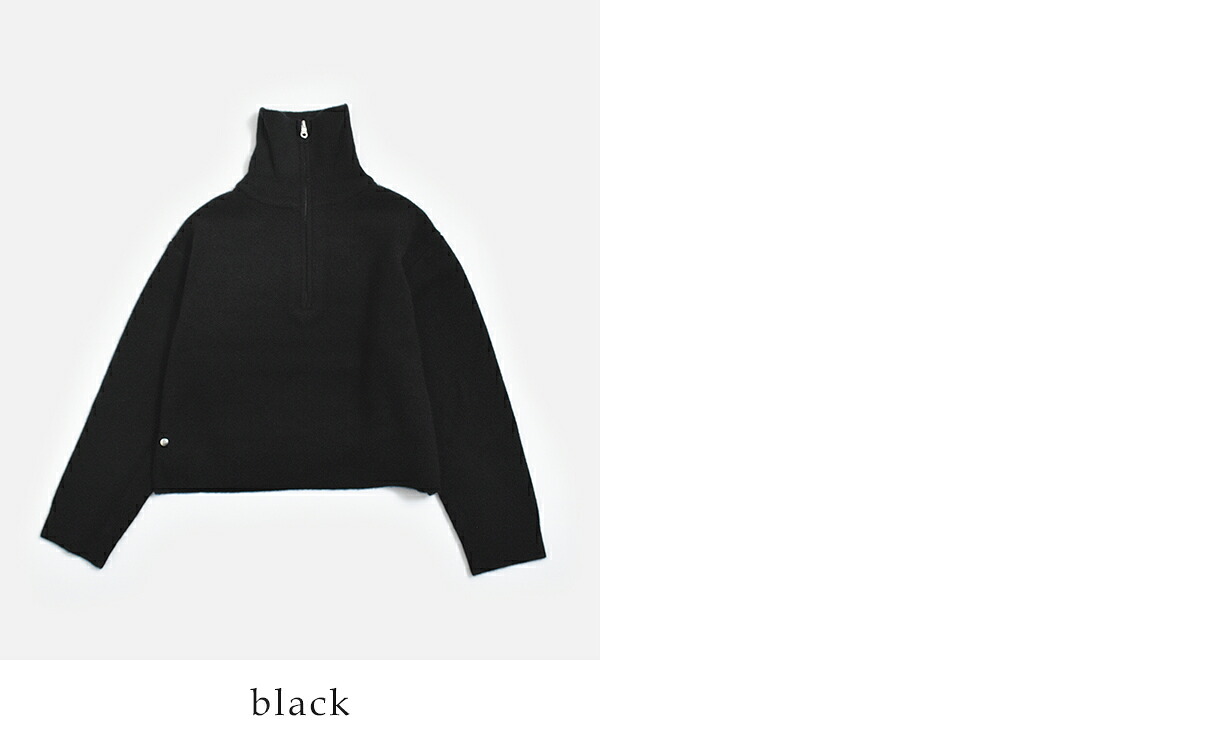ANNUAL(アニュアル)ウールカシミア ハーフジップ ニット プルオーバー Half Zip Short Pullover a1213-317po10  秋冬