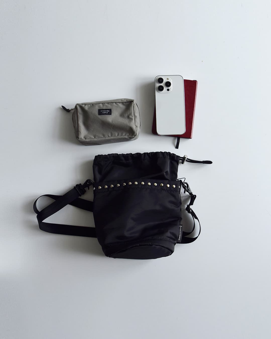MACKINTOSHヘビーツイル 2WAY スタッズ バケットショルダーバッグ Annan Bucket Studs a262ss1011bapa
