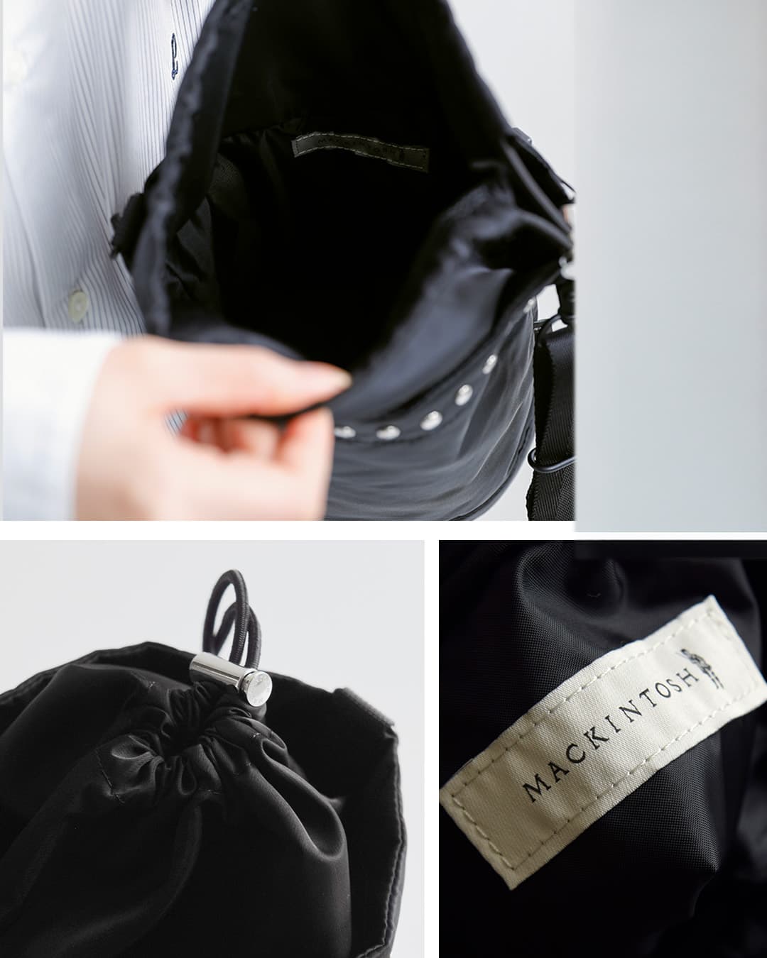 MACKINTOSHヘビーツイル 2WAY スタッズ バケットショルダーバッグ Annan Bucket Studs a262ss1011bapa