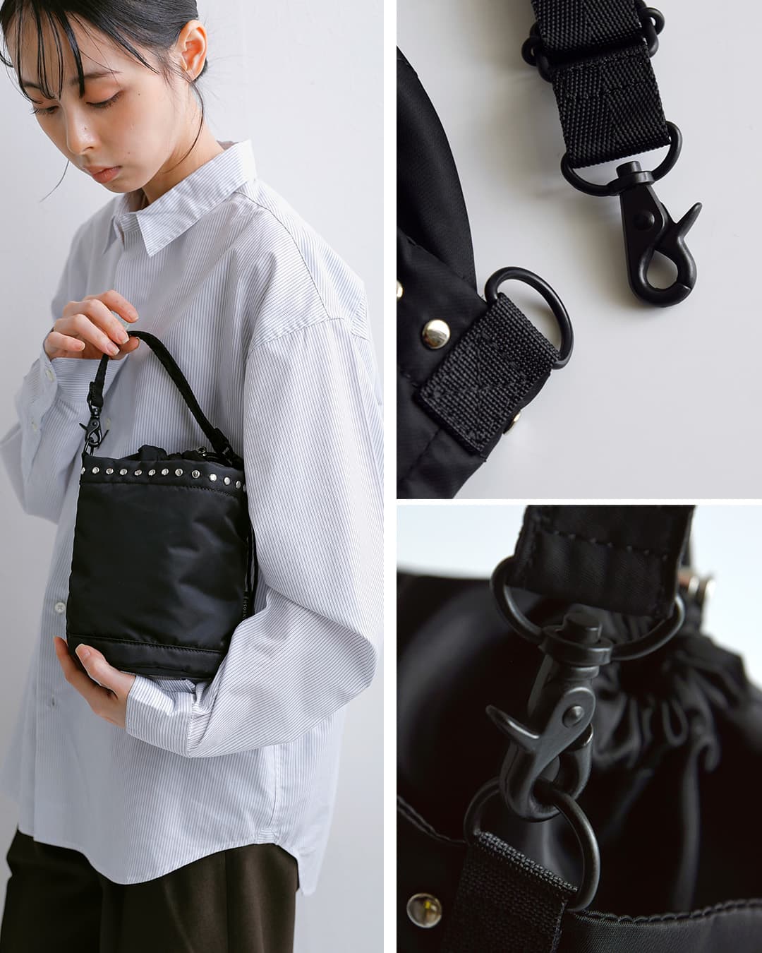 MACKINTOSHヘビーツイル 2WAY スタッズ バケットショルダーバッグ Annan Bucket Studs a262ss1011bapa
