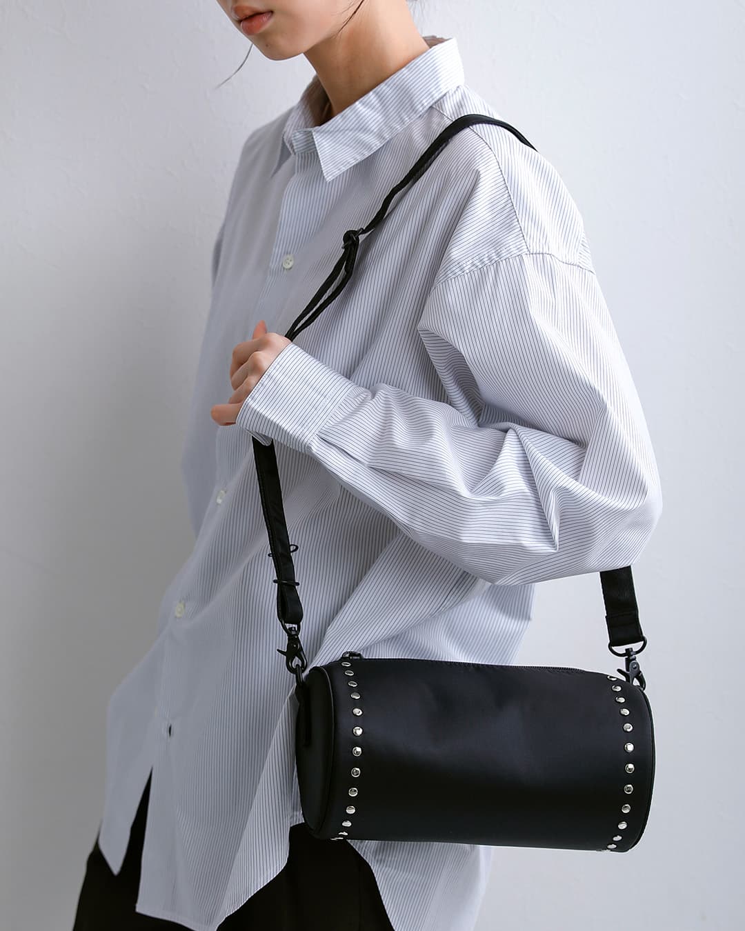 MACKINTOSHヘビーツイル 2WAY スタッズ ラウンドバッグ Round Bag Studs a262ss1026bapa