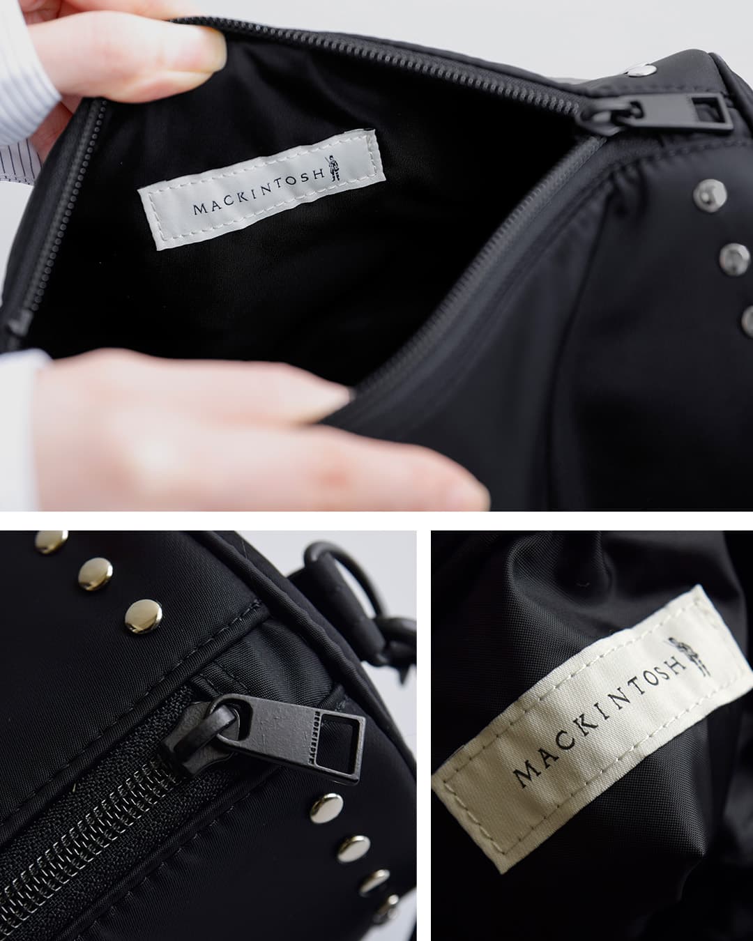 MACKINTOSHヘビーツイル 2WAY スタッズ ラウンドバッグ Round Bag Studs a262ss1026bapa