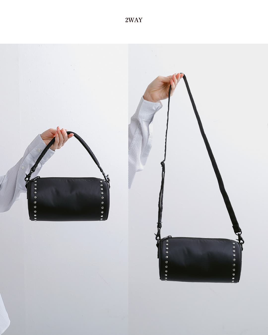 MACKINTOSHヘビーツイル 2WAY スタッズ ラウンドバッグ Round Bag Studs a262ss1026bapa