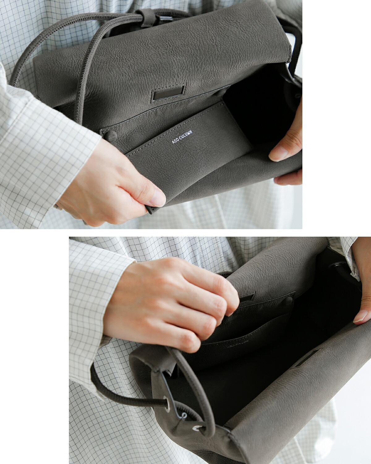 ADD CULUMN(アドカラム)ヌバック 2way ショルダー バッグ PAGE SHLD NUBUCK a26w01b520