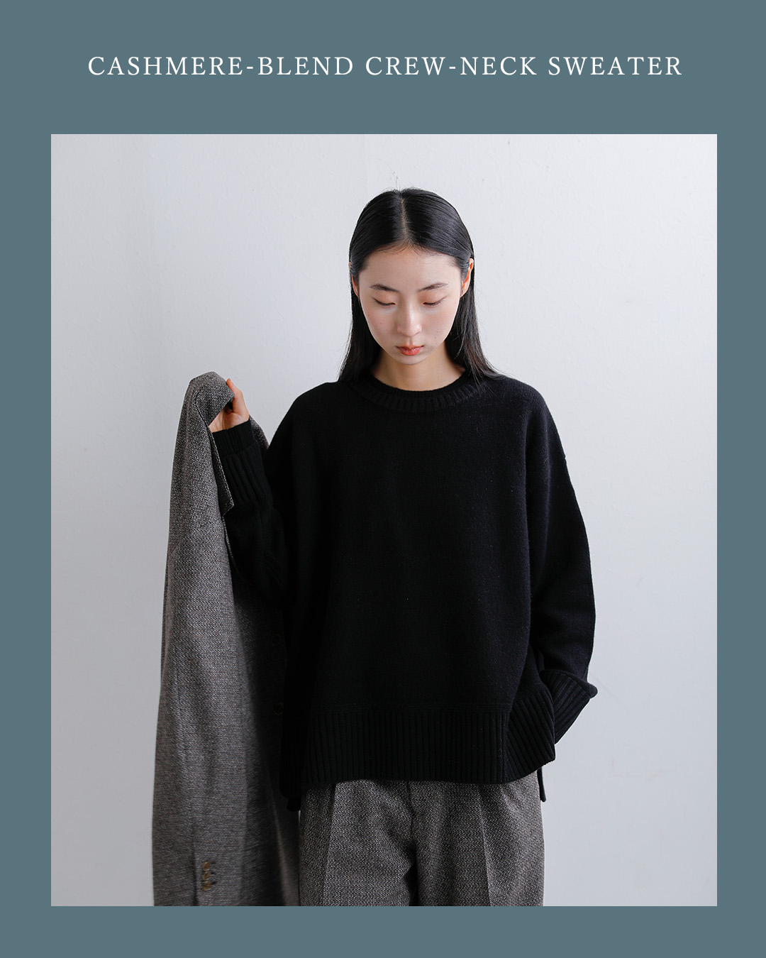 ADAWASカシミヤブレンド クルーネック ニットセーター adws-601-33-same1