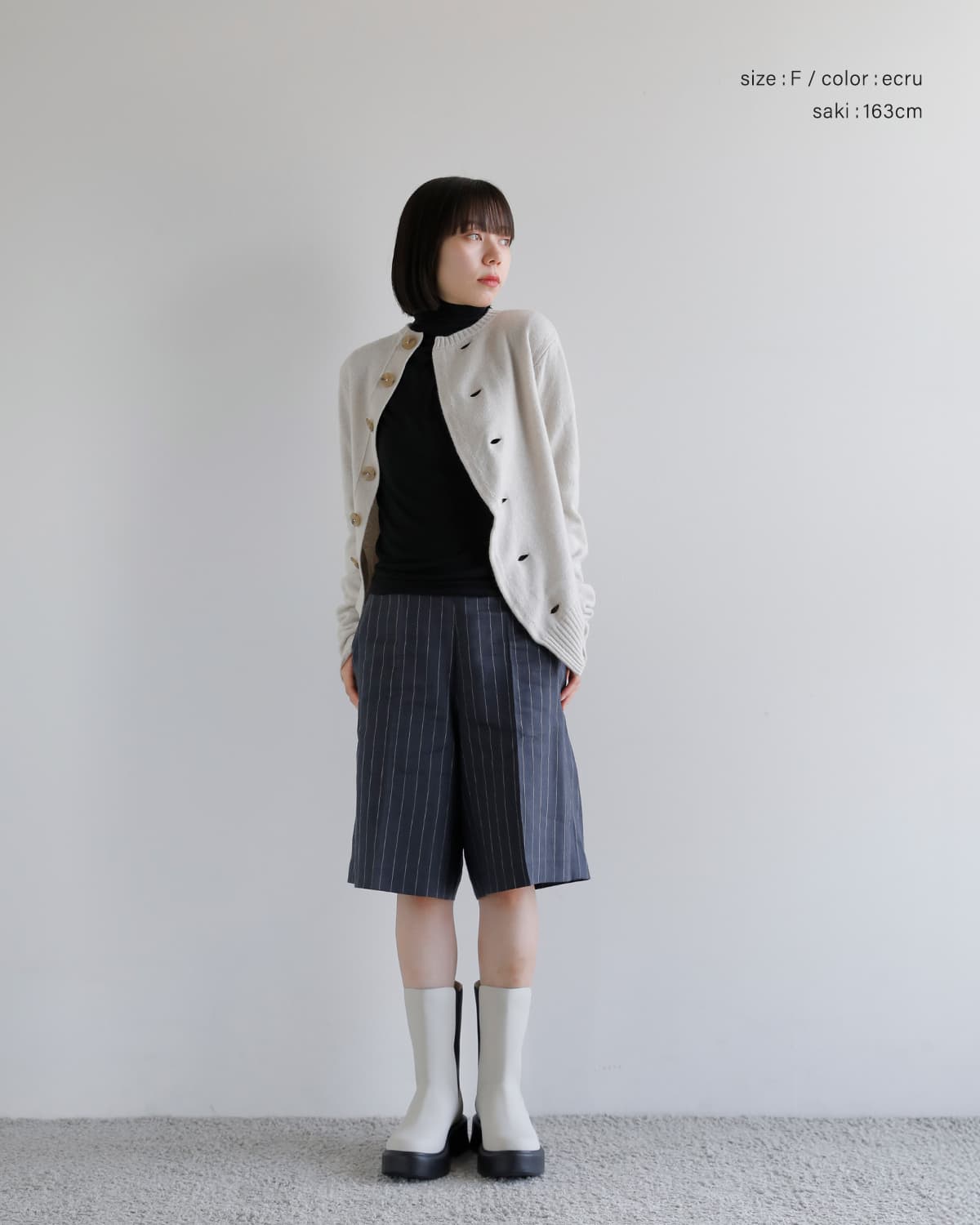 AKANE UTSUNOMIYA(アカネウツノミヤ)スーパーファインラムズウール カシミヤ アシンメトリー ジャケット akes-017