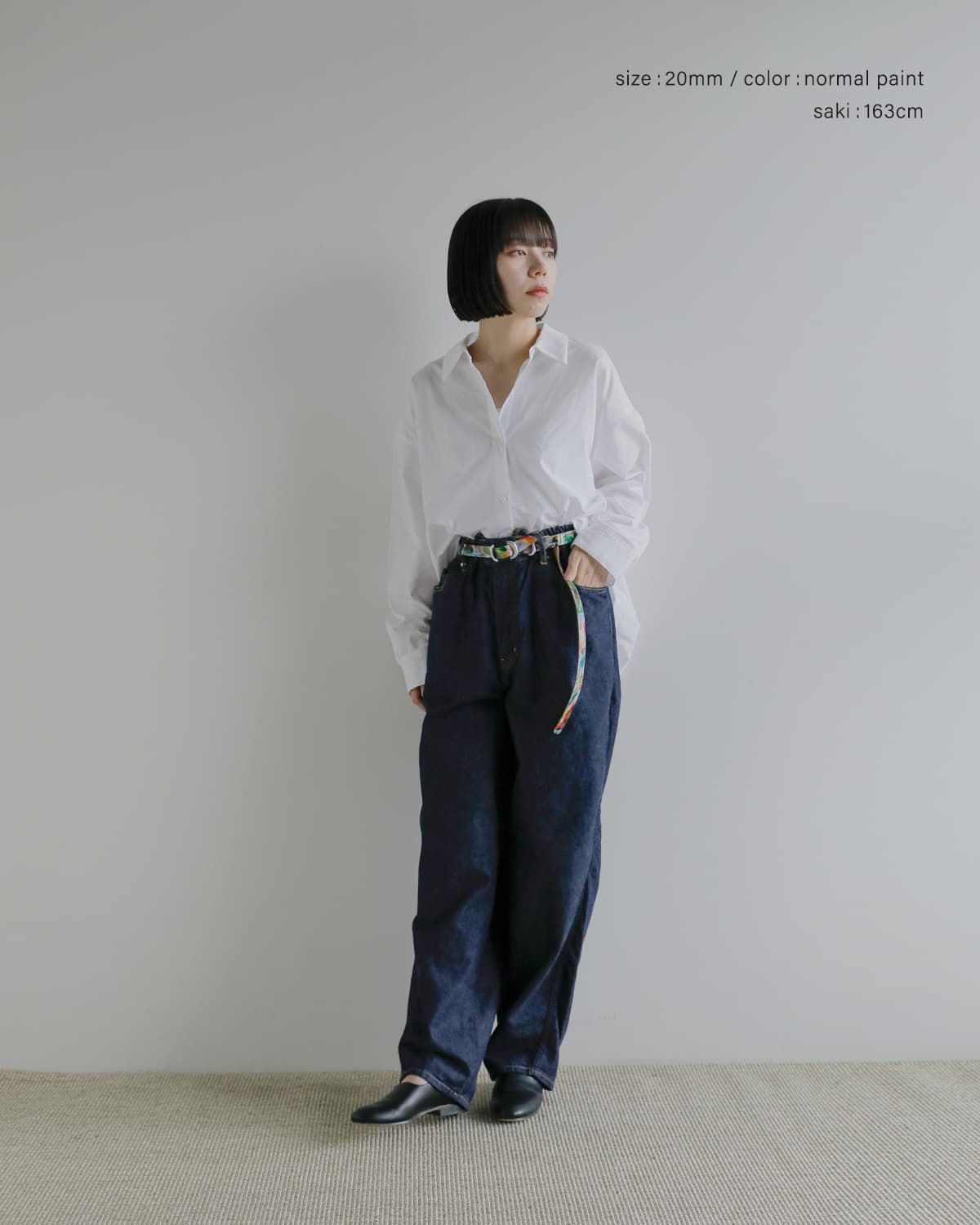 macromauro(マクロマウロ)ペイント ショートバックル ベルト 20mm AL BELT PAINT