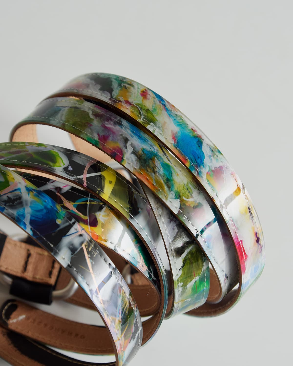 macromauro(マクロマウロ)ペイント ショートバックル ベルト 20mm AL BELT PAINT