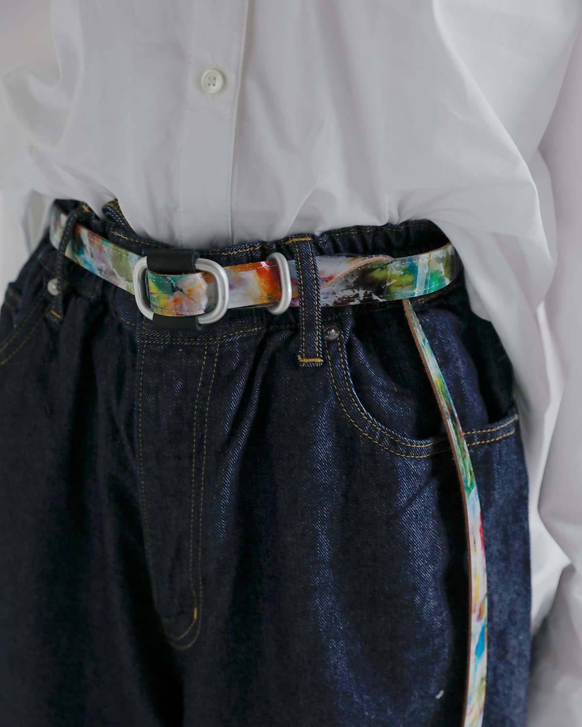 macromauro(マクロマウロ)ペイント ショートバックル ベルト 20mm AL BELT PAINT