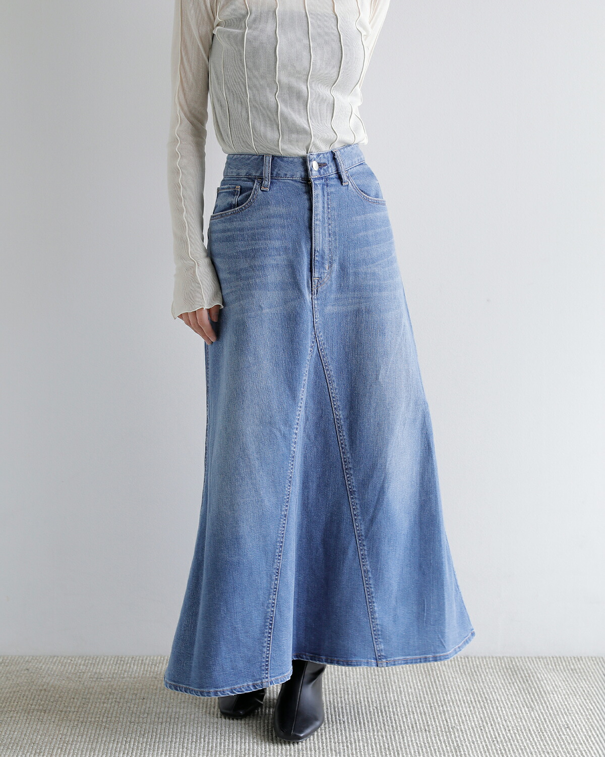 Healthy Denim(ヘルシーデニム)デニム ロングス カート Apricot apricot
