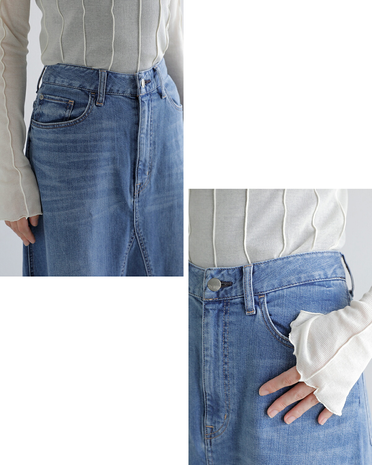 Healthy Denim(ヘルシーデニム)デニム ロングス カート Apricot apricot