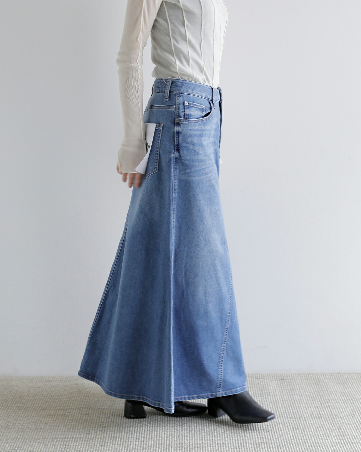 Healthy Denim(ヘルシーデニム)デニム ロングス カート Apricot apricot