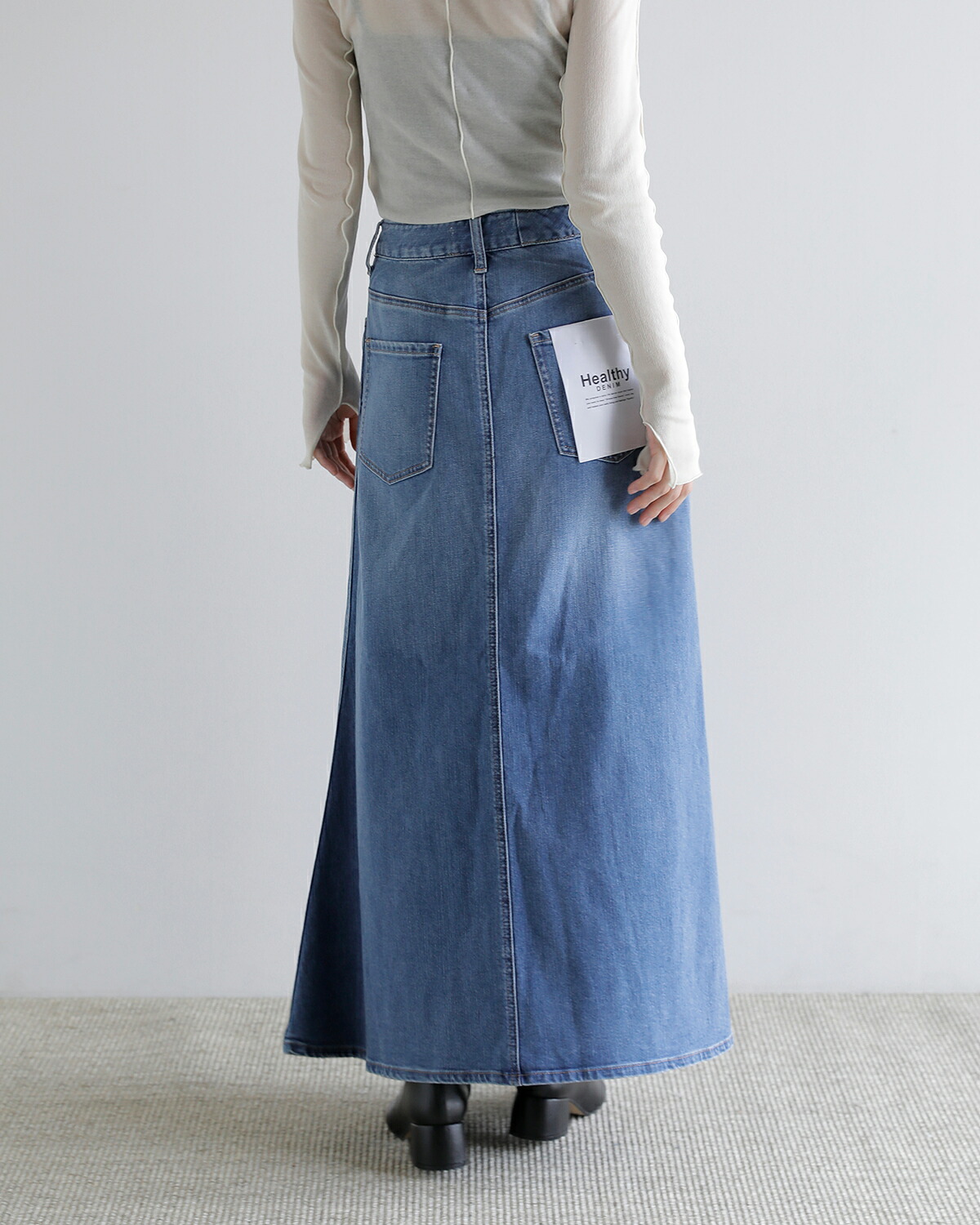 Healthy Denim(ヘルシーデニム)デニム ロングス カート Apricot apricot