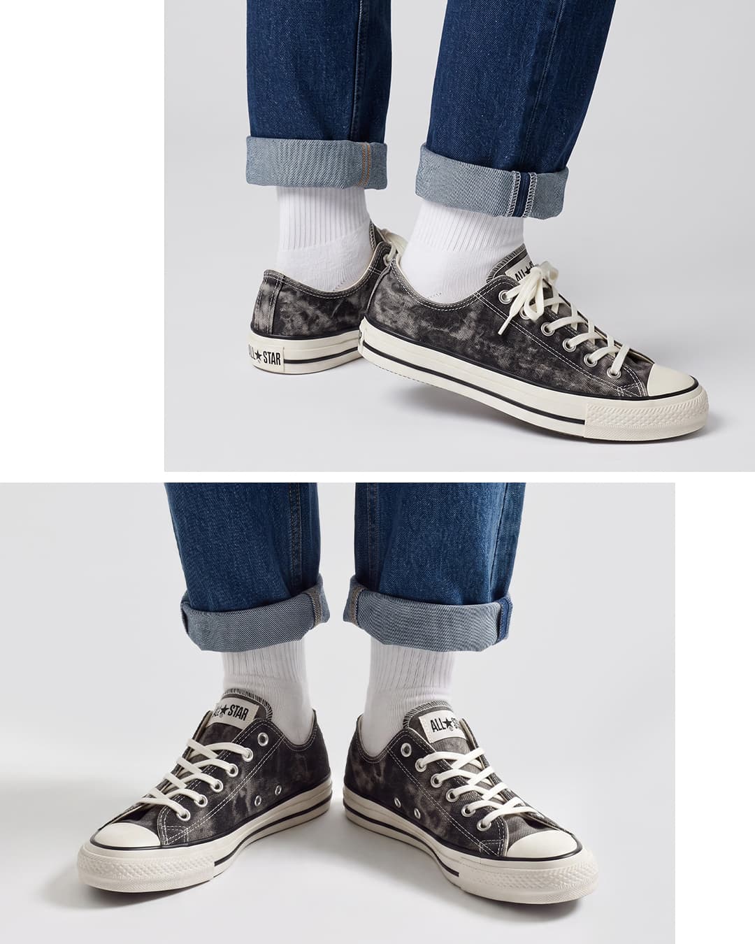 CONVERSE(コンバース)オールスター エイジド ブリーチデニム OX スニーカー as-a-bdenim-ox