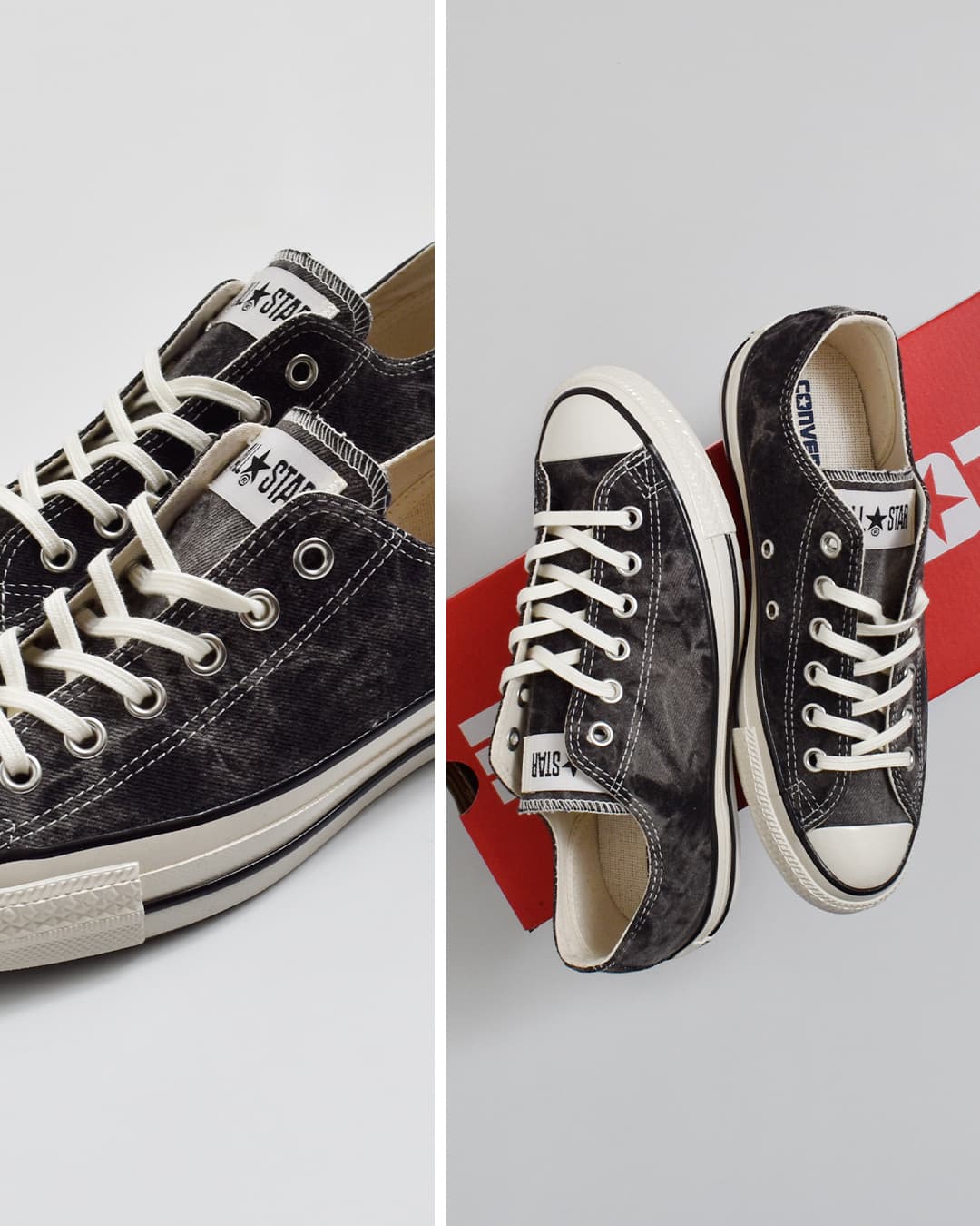 CONVERSE(コンバース)オールスター エイジド ブリーチデニム OX スニーカー as-a-bdenim-ox